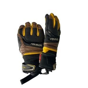 R Tex XT Black Yellow Leather Work Gloves Waterproof Mens Large